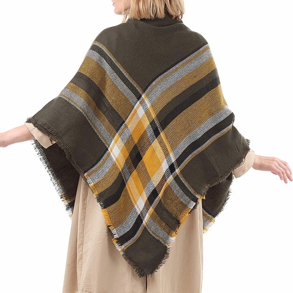 Large Tartan Plaid Blanket Scarf - Picture 4 of 5